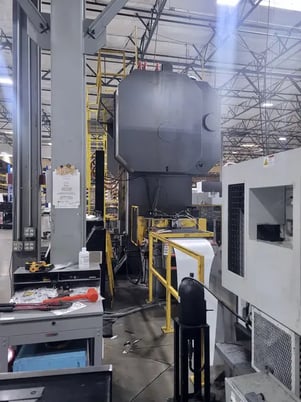 500 Ton, Blow #LC2-500-60-48, straight side double crank, 10" stroke, 10" adj., 20-60 SPM, 68" x48"bed, air - Image 1