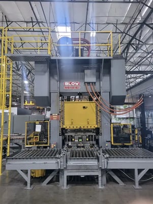 500 Ton, Blow #LC2-500-60-48, straight side double crank, 10" stroke, 10" adj., 20-60 SPM, 68" x48"bed, air - Image 3