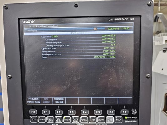 Brother #Speedio-M140X2, CNC vertical machining center, 7.9" X, 17.3" Y, 12" Z, 16000 RPM, BT30, 10 HP - Image 3