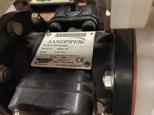3/4" Warren Rump Sandpiper #SO7B1PIPPNS000, diaphram pump, 2007, rebuilt 2019 - Image 9
