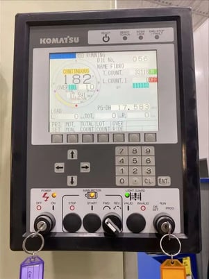 330 Ton, Komatsu #H2W300-S, Servo drive straight side double crank press, 11.8" stroke, Komatsu SIT 3 - Image 2