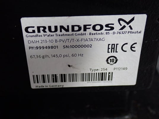 Grundfos #99949801, Diaphragm Dosing Pump, 145 psi, 60 Hz - Image 3