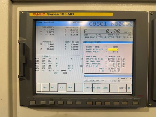 Yama Seiki #VMB-1200/50, CNC vertical machining center, 30 automatic tool changer, 47.2" X, 23.6" Y, 23.6" Z - Image 6