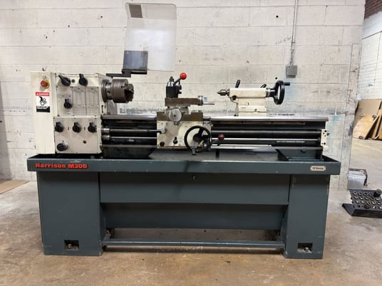 13" x 40" Harrison #M300, toolroom lathe, 3-jaw chuck, inch/metric threading, live center, chuck guard - Image 1