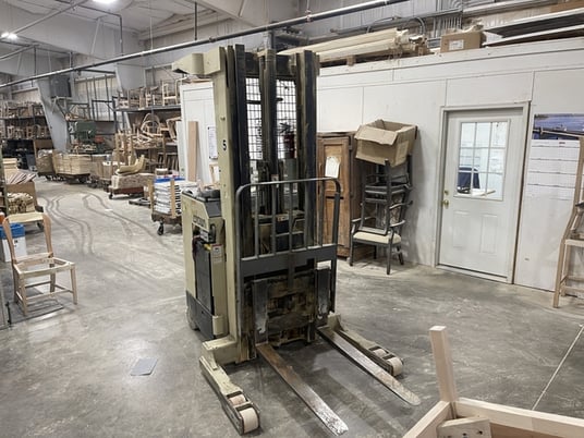 3000 lb. Crown #RR3520-35, Electric Reach Fork Lift, 210" max. fork height - Image 1