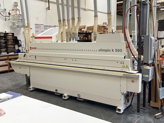 SCM #Olimpic K560, Edgebander w/Pre-Mill & Corner Rounding, 2.1" panel thickness, 2 HP, 12000 RPM, 1/4" edge - Image 1