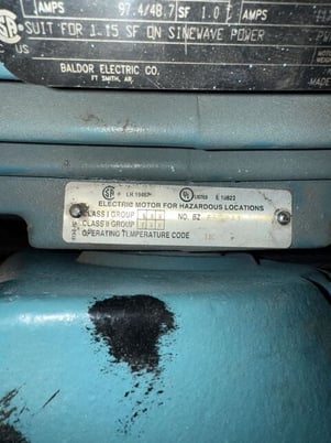 40 HP 1780 RPM Baldor Reliance #B656583, Frame 326T, super-e explosion pr, 230/460 Volts, 3-Ph., Class I Div - Image 3