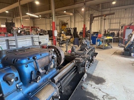 23-5/8" x 115" Axelson #20, heavy duty manual engine lathe, 2-3/8" bore, D1-6, Steady Rest - Image 2