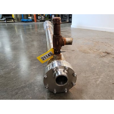 42.48 sq.ft., 150 psi shell, 150 psi tube, Enerquip #BEHM, sanitary Stainless Steel heat exchanger, 375&deg;F - Image 3