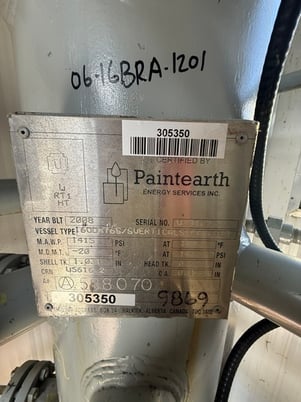 16" PaintEarth Energy, Sour Vertical Separator, 1415 psi, 3-Phase, 2008 - Image 4
