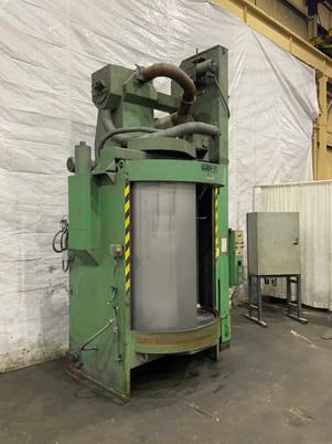 24" x 48" Goff #2460S, vertical shot blast machine, (2) 12" blast wheels, elevator, 1992 - Image 1