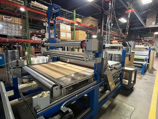 60" Advent Design Corp. #6294-1, laminator, dual unwinds, edge guide sensors, 2013 - Image 2