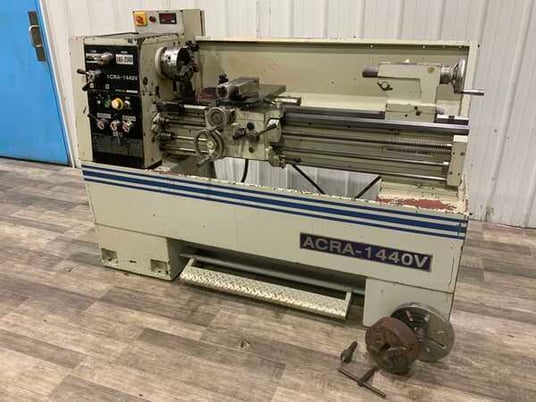 14" x 40" Acra #1440V, engine lathe, 8" swing over cross slide, inch/metric, 3-jaw 8" chuck, foot brake - Image 1