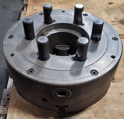 12" SCA #413185, 3-jaw chuck, D1-8 Mount, 4" center hole - Image 4