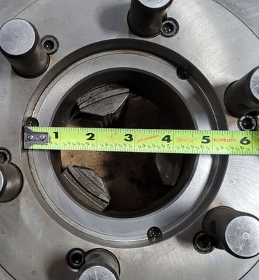 12" SCA #413185, 3-jaw chuck, D1-8 Mount, 4" center hole - Image 7