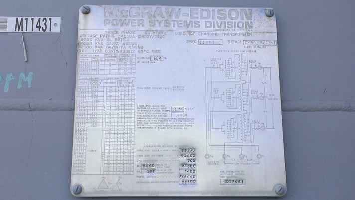 18/24/30 MVA 138000 Delta Primary, 12470/7200 Secondary, LTC, remanufactured 1991 (ES) - Image 1