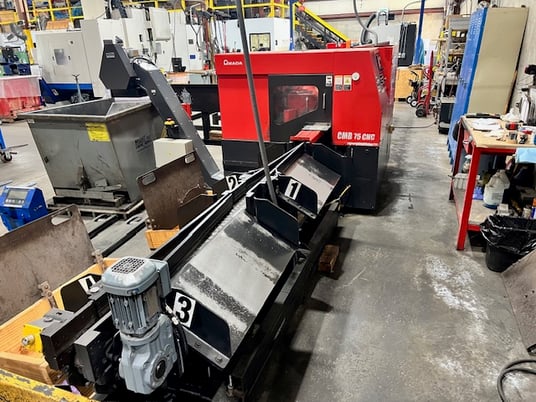 Amada #CMB-75, CNC cold saw, 28.1" stroke, 11.22" x 1.57" x .079" blade, 56-225 RPM, 10 HP, 2016 - Image 2