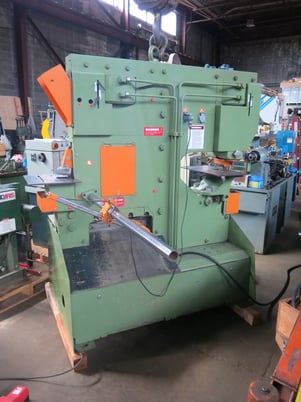 6" x 6" x 1/2" Peddinghaus #Peddimax-110/140, Hydraulic Ironworker, 110 Ton punch, 20" throat, 22 SPM, 2" - Image 3