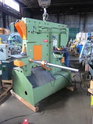 6" x 6" x 1/2" Peddinghaus #Peddimax-110/140, Hydraulic Ironworker, 110 Ton punch, 20" throat, 22 SPM, 2" - Image 6