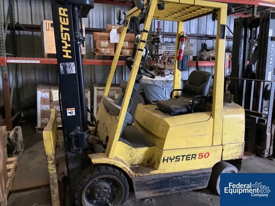 4500 lb. Hyster #S50XM, Forklift, 189" load height, cushion tires - Image 1