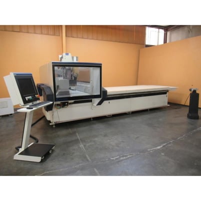 Morbidelli #N-100, flat table machine, 5' x12'tbl., 166.54" X, 78.15" Y, 9.84" Z, 24k RPM, 14 ATC, boring - Image 2