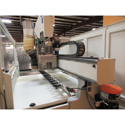 Morbidelli #N-100, flat table machine, 5' x12'tbl., 166.54" X, 78.15" Y, 9.84" Z, 24k RPM, 14 ATC, boring - Image 7