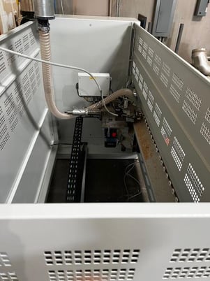Omal #HBD-1300, CNC bore glue & dowel inserter, PLC Control, 164 FPM, 14.5" diameter vibratory dowel hopper - Image 3