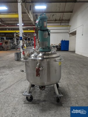53 gallon Precision, Reactor, 316 Stainless Steel, 28" diameter x 29" straight side, dish top & bottom, 45 - Image 4
