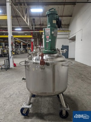 53 gallon Precision, Reactor, 316 Stainless Steel, 28" diameter x 17" straight side, dish top & bottom, 45 - Image 4