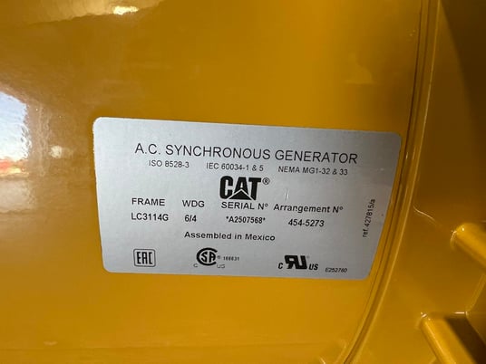 130 KW, Caterpillar #LC3114G, generator end, 12 wire reconnectable, new surplus, 2025 - Image 5