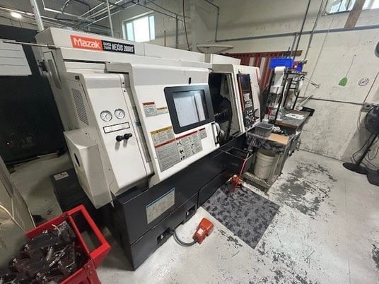 Mazak #QTN-200MS, CNC lathe, Mazatrol 640T Nexus Control, 26.4" swing, 21.2" centers, 8" chuck, 2.5" bar, 2005 - Image 1