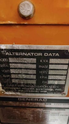 35 KW Generac #99A08562-S, Diesel Generator, Daewoo engine, 1PH, 120/240 Volts, 1500 Hrs - Image 2