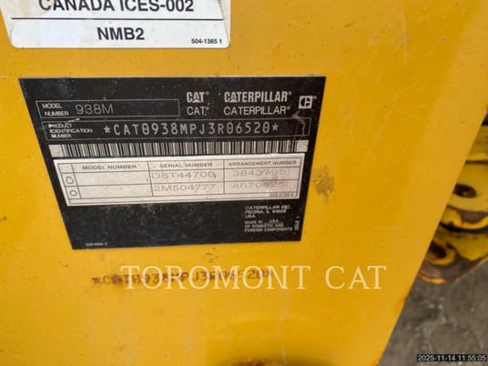 Cat 938M, Wheel Loader, 12076 hours, S/N: J3R06520, 2019 - Image 5