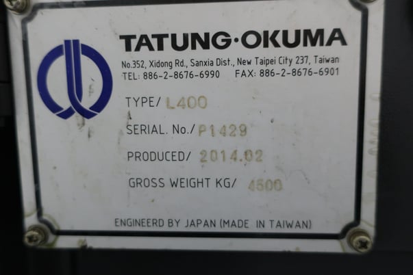 Okuma #Genos-L400, 2-Axis CNC turning center lathe, OSP-P300L-R, 20.4" swing, 19.6" centers, 10" chuck, 3.1" - Image 8