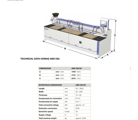 Homag #Optimat-ABD050, Bore/Dowel Machine - Image 6