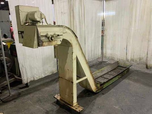 12" wide x 6.24" long, Turbo #6287-8174, incline chip conveyor, forward & reverse, 1 HP - Image 1