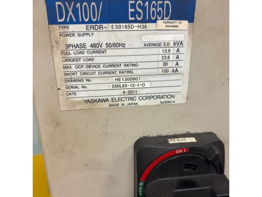 Yaskawa, Motoman ES165D, articulated robot, 2651mm reach, 165 kg, 6 axes, 2011 (2 available) - Image 4