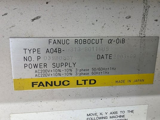 Fanuc #Alpha-0iB/AWF, wire Electrical Discharge Machine, 12.6" X, 8.7" Y, 7" Z, automatic threading - Image 7