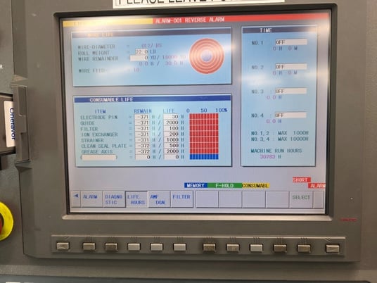 Fanuc #Alpha-0iB/AWF, wire Electrical Discharge Machine, 12.6" X, 8.7" Y, 7" Z, automatic threading - Image 8