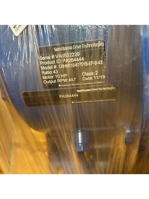 Sumitomo #CHHMS10-6175YB-EP-B-43, Motor & Gearbox Assembly, 10 HP, IE3, unused, 2019 - Image 5