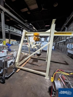 NBE, Bulk Bag Unloading Stand, w/Bag Hanger & Electric Hoist, 3800 lbs. capacity, 20 cu.ft. Receiver, 4" - Image 5