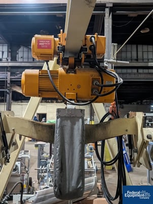 NBE, Bulk Bag Unloading Stand, w/Bag Hanger & Electric Hoist, 3800 lbs. capacity, 20 cu.ft. Receiver, 4" - Image 7