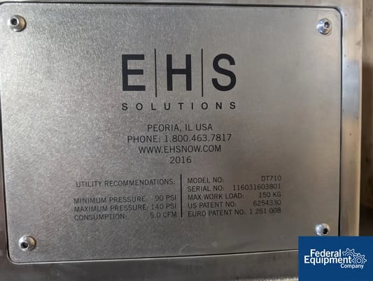 EHS #DT710, Drum Handler, Stainless Steel, 24" diameter x 36" H drum, 150 kg, unused, 2016 - Image 2