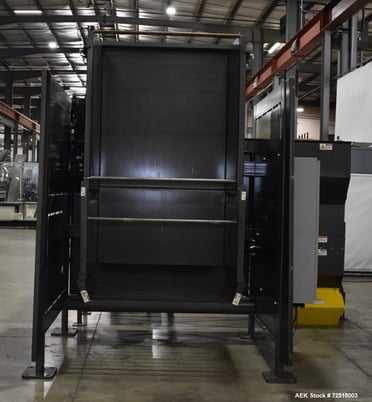 NBE, Bulk Tote Container Unloader, w/ Powered Roller & Cleated Incline Conveyor - Image 5