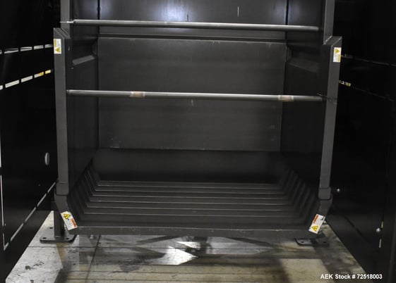 NBE, Bulk Tote Container Unloader, w/ Powered Roller & Cleated Incline Conveyor - Image 6