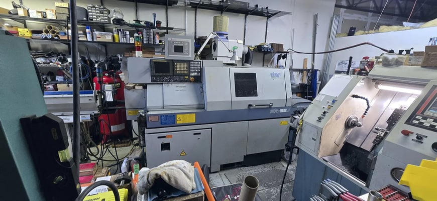 Star #SR-32J, swiss lathe, 1.25" diameter, Imeca Boss 432 barloader, chip conveyor, 2005 - Image 1