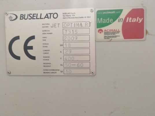 Busellato #Jet-Optima-RT, CNC router, 4' x 10' table, 2009 - Image 5