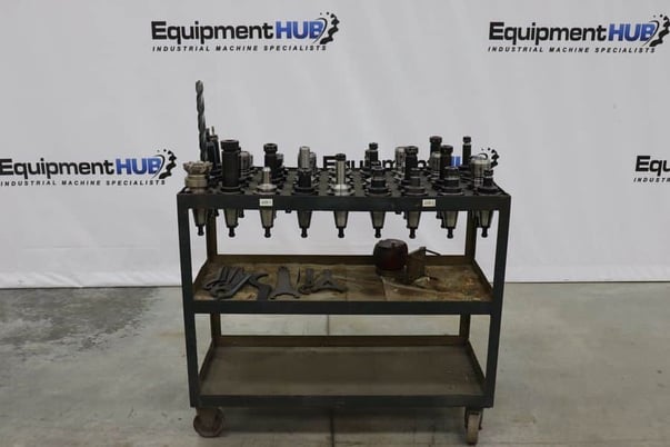 Caterpillar 50 assorted tool holders in cart (36 available) - Image 1