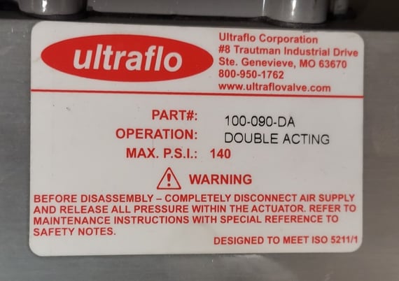 6" Ultraflo butterfly valve, Carbon steel, 140 psi - Image 5