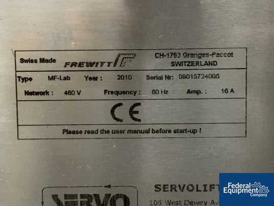 Frewitt #MF-LAB, Laboratory Mill, Stainless Steel, 460 V., 2010 - Image 2